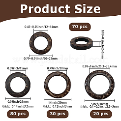 200Pcs 4 Styles Coconut Linking Rings&nbsp;COCO-SC0001-04