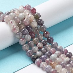 天然梅の花トルマリンビーズ連売り  ラウンド  6mm  穴：0.9mm  約67~68個/連  38.6~39.1cm&nbsp;G-I355-01A-02