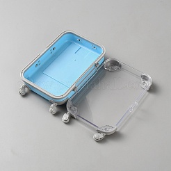 Mini Plastic Suitcase Packaging Storage Boxes for Candy Small Items&nbsp;CON-WH0086-183C