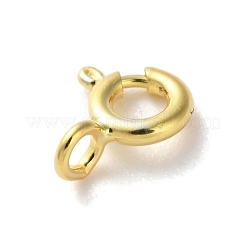 スターリングシルバーのスプリングリング留め金925個  ゴールドカラー  8x6x1mm  穴：1.6mm&nbsp;STER-P063-04G