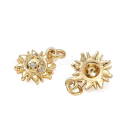 Brass Micro Pave Cubic Zirconia Charms&nbsp;CU-CBAF0F8-17D-G