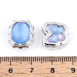 プラスチックビーズ  樹脂と  混合図形  ミックスカラー  11.5~15x11.5~13x9~12mm  穴：1.8mm&nbsp;X-OACR-N142-07