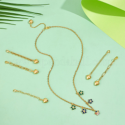 12Pcs 6 Style Stainless Steel End with Chains&nbsp;FIND-UN00029