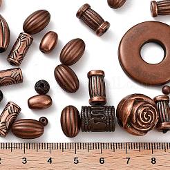 CCBプラスチックビーズ  混合図形  赤銅鉱  6~31x7~18mm  穴：2mm&nbsp;M-PABS001Y-R