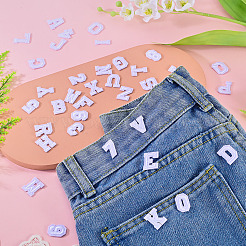 36Pcs 2 Sets 2 Styles Letter A~Z & Number 0~9 Polyester Embroidery Sew On Patches Sets&nbsp;PATC-TA0001-55F