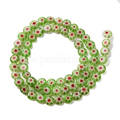 Handmade Millefiori Lampwork Beads Strands&nbsp;LAMP-G164-11H