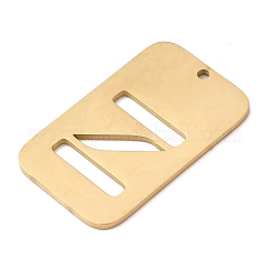 304ステンレスペンダント  文字の長方形  イオンプレーティング（ip）  18KGP本金メッキ  文字Z  33x20x1.5mm  穴：1.8mm&nbsp;STAS-D200-01Z-G