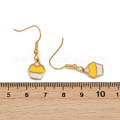 Ocean Series 304 Stainless Steel Enamel Dangle Earrings&nbsp;EJEW-K017-01A-G