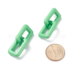 女性用アクリルダブルインターロック長方形ダングルスタッドピアス  ミックスカラー  46x20x6mm  ピン：0.7mm&nbsp;EJEW-JE04766