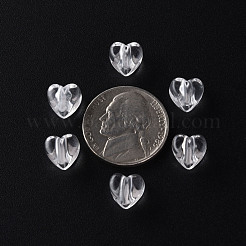 透明なアクリルビーズ  ハート  ミックスカラー  8x8.5x5.5mm  穴：2.5mm  約2030個/500g&nbsp;MACR-S373-95-B