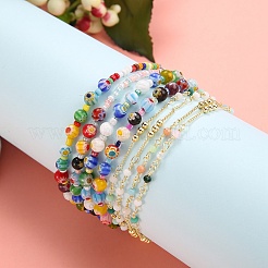 Handmade Glass Beads Anklets&nbsp;AJEW-SZ0001-81