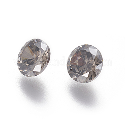 電着キュービックジルコニア先カボション  ダイヤモンド  多面カット  ミックスカラー  6x3.7mm&nbsp;ZIRC-I024-6mm-01
