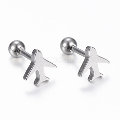 304 Stainless Steel Barbell Cartilage Earrings&nbsp;EJEW-H351-02