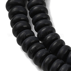 Natural Black Onyx(Dyed & Heated) Beads Strands&nbsp;G-P575-A37-4x2mm