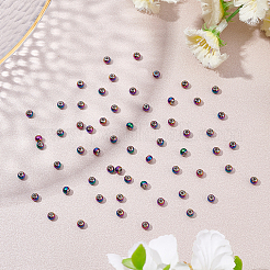 Rack Plating Rainbow Color 304 Stainless Steel Beads&nbsp;STAS-DC0007-52