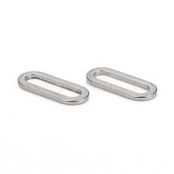 変色しない304ステンレススチール製リンクリング  オーバル  ステンレス鋼色  16x6.5x1mm  内径：12.8x3.2mm&nbsp;STAS-I149-20P