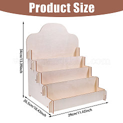 4-Tier Wood Display Riser Stands for Greeting Cards&nbsp;ODIS-GL0001-10