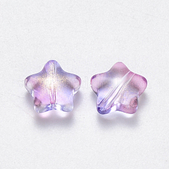 Spray Painted Glass Beads&nbsp;GLAA-R211-04-E02