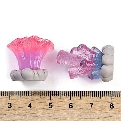 不透明樹脂デコデンカボション  模造海洋サンゴ  ミックスカラー  23~28x18x18mm&nbsp;RESI-M050-07B