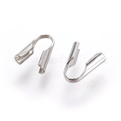 変色しにくい304ステンレススチールコードエンド  エンドキャップ  コラム  ステンレス鋼色  7x2.5x6mm  穴：3.5x2mm&nbsp;STAS-P237-80G-P