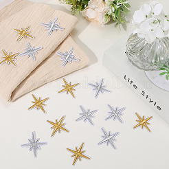 100Pcs 2 Colors Computerized Embroidery Cloth Iron on/Sew on Patches&nbsp;DIY-CY0001-66