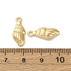 真鍮チャーム  カドミウムフリー＆ニッケルフリー＆鉛フリー  海洋生物  18KGP本金メッキ  17.5x7.5x3mm  穴：1.8mm&nbsp;KK-D388-04G-05