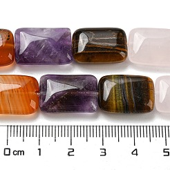 Natural Amethyst & Rose Quartz & Red Agate & Green Aventurine & Tiger Eye Beads Strands&nbsp;G-T121-24