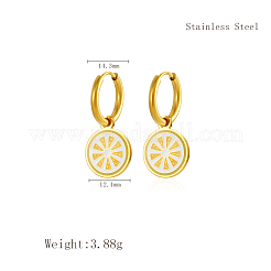 Stainless Steel Lemon Hoop Earrings&nbsp;EU6572-2