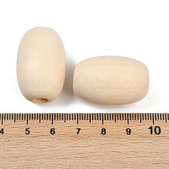 木材ヨーロッパのビーズ  大穴ビーズ  オーバル  湯通しアーモンド  29x19mm  穴：5mm&nbsp;WOOD-F017-04