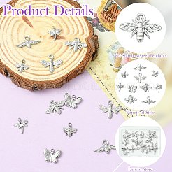 12Pcs 6 Colors 304 Stainless Steel Pendants&nbsp;STAS-CJ0003-13