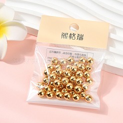 シェグレイスの真鍮ビーズ  ラウンド  長持ちメッキ  カドミウムフリー＆ニッケルフリー＆鉛フリー  18KGP本金メッキ  6x5.5mm  穴：1.2mm&nbsp;XGR0043G-19G