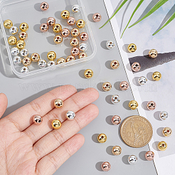 60Pcs 4 Colors Rack Plating Brass Beads&nbsp;KK-PH0009-19