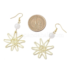 Alloy White Jade Dangle Earrings&nbsp;EJEW-JE06425-03
