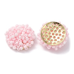 Glass Seed Beaded Cabochons&nbsp;FIND-G058-02J