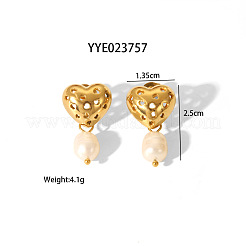 Hollow Heart 304 Stainless Steel Stud Earrings & Pendant Necklaces Sets for Women&nbsp;FA1341-1