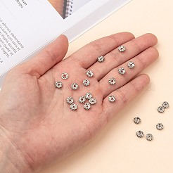Iron Crystal Rhinestone Spacer Beads&nbsp;RB-A007-6MM-N