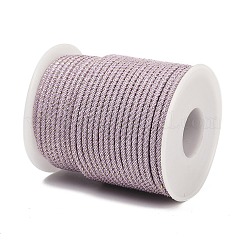 ナイロン編組コード  ミランコード／メタリック糸を撚り合わせたもの  プラム  3mm  約21.87ヤード（20m）/ロール&nbsp;NWIR-C004-03M