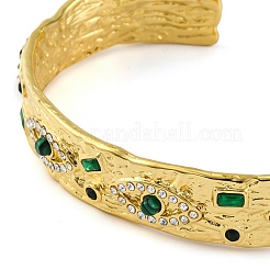 304 Stainless Steel Natural Malachite Cuff Bracelets&nbsp;BJEW-U009-01G-01