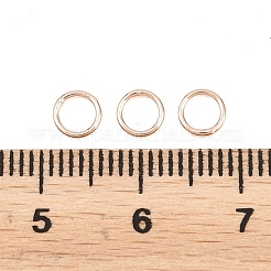 真鍮は、丸カンを閉じ  ラウンド  ローズゴールド  21ゲージ  5x0.7mm  内径：3.5mm  約50個/セット&nbsp;KK-D257-01RG-04