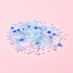 DIY 丸型アクリルビーズブレスレット作成キット  ミディアムターコイズ  6~10x0.8~10mm  穴：1.5~2mm&nbsp;DIY-FS0007-02A