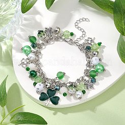 Alloy Multi Charms Chain Bracelets&nbsp;BJEW-JB11201