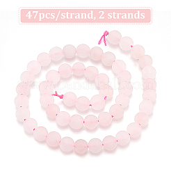2 Strands Natural Rose Quartz Beads Strands&nbsp;G-GO0001-14