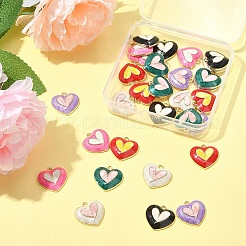 30Pcs 6 Colors Alloy Enamel Pendants&nbsp;FIND-FS0004-06