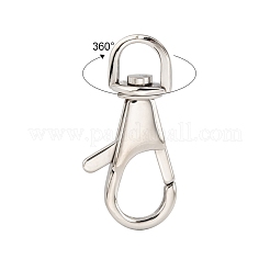 Tarnish Resistant Polished 316 Surgical Stainless Steel Large Lobster Claw Swivel Clasps&nbsp;STAS-R072-27