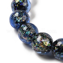 Handmade Dichroic Foil Glass Beads Strands&nbsp;DICH-U001-05E