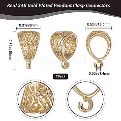 10Pcs Brass Tube Bails&nbsp;FIND-BBC0002-52