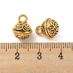 チベット風合金チャーム  カドミウムフリー＆鉛フリー  鐘  アンティーク黄金  19x9.5mm  穴：2mm  約467個/1000g&nbsp;FIND-M011-07AG