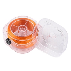 フラット弾性クリスタルストリング  弾性ビーズ糸  ストレッチブレスレット作り用  オレンジ  0.8mm  約98.43ヤード（90m）/箱&nbsp;EW-YW0001-07E