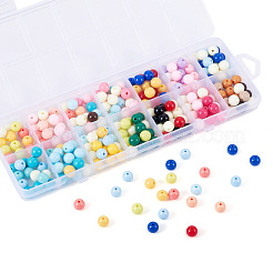 252Pcs 14 Colors Opaque Acrylic Beads&nbsp;SACR-TA0001-49