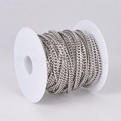 Tarnish Resistant 304 Stainless Steel Curb Chains&nbsp;CHS-E018-12P